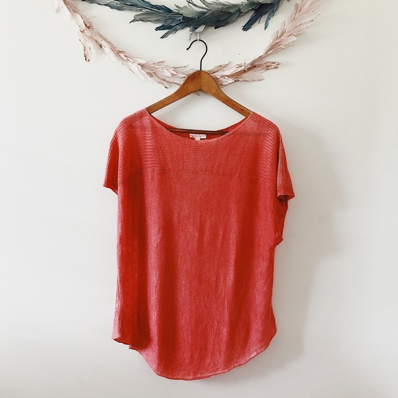 Eileen Fisher Linen Tee - Picture 1 of 8